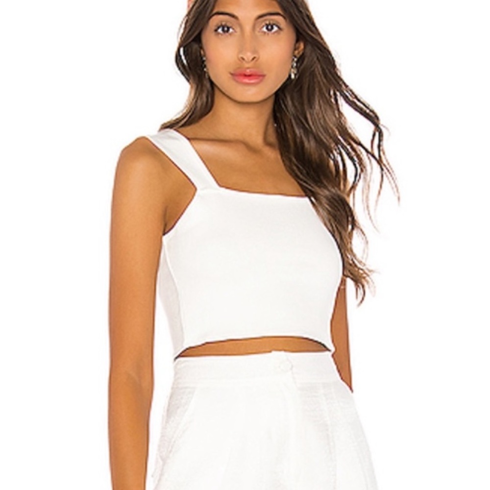AmuseSociety Easy Love Crop Top, white, Size S